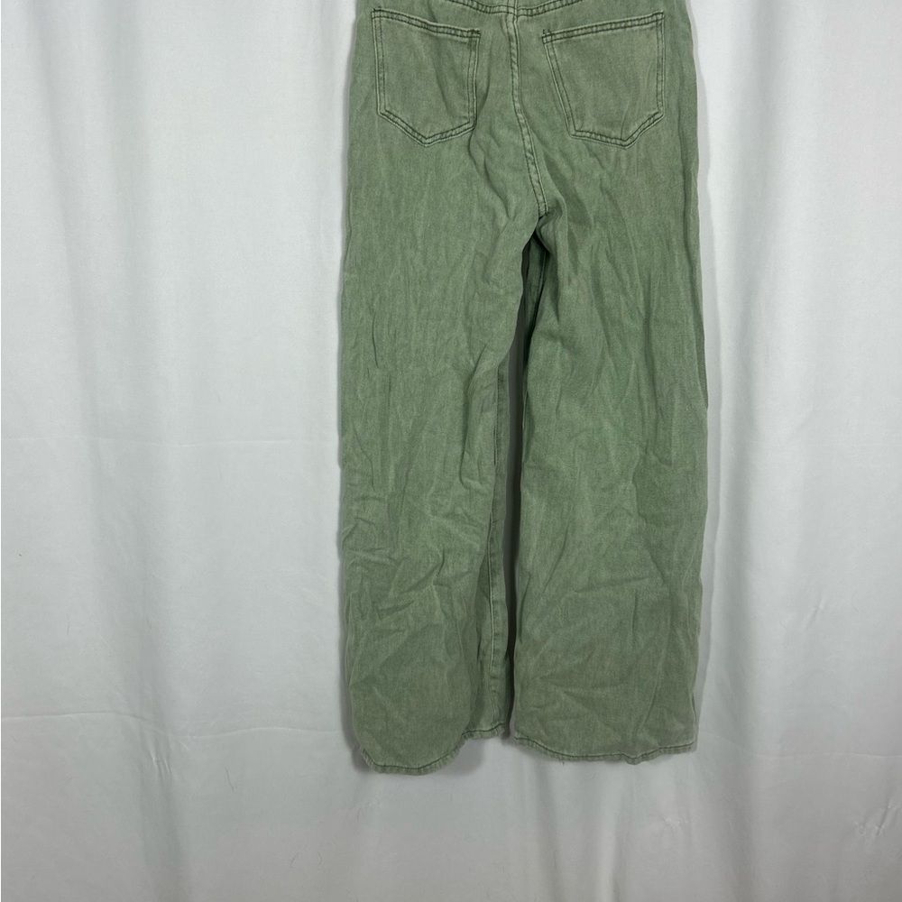 SHEIN wide leg Green Denim Jeans pockets S - Picture 6 of 10